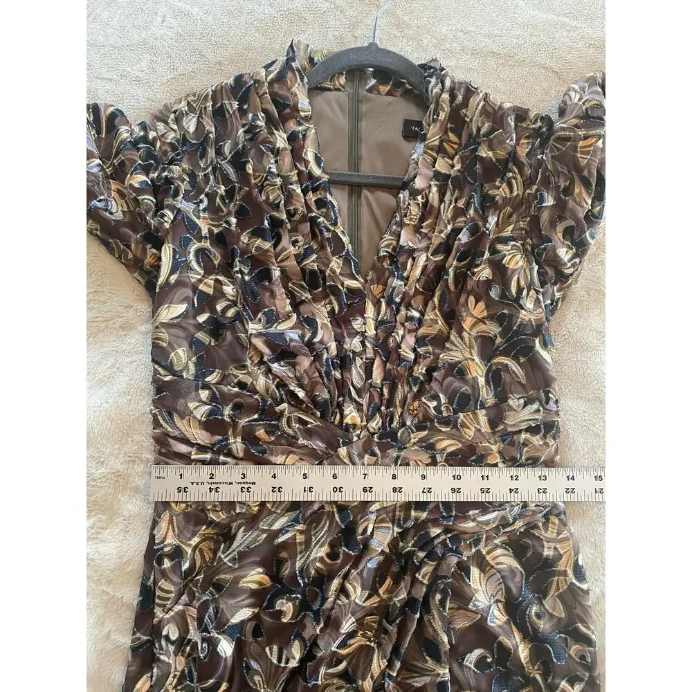 NWT TADASHI SHOJI DRESS GOWN MOTHER OF THE BRIDE FORMAL EVENING BURNOUT VELVET - Picture 14 of 16